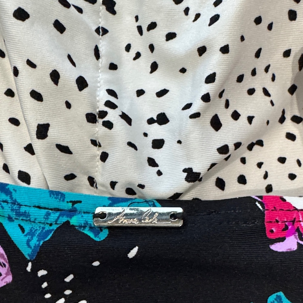 Anne Cole Floral Halter Swim Top -M - Picture 4 of 5